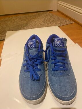 Blue book 1 Denim Low-Top Sneakers with Royal Blue Laces
